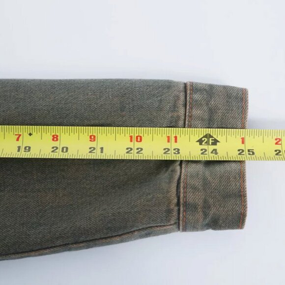 7 for all Mankind Sherpa Lined Denim Womens Jacket VINTAGE, Large - Picture 12 of 14